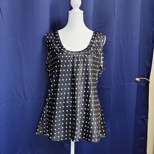 Black Polka Dot Tank Top